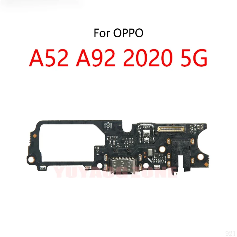 10 pcs/lot pro OPPO A52 A92 2020 5G USB nabít dok levý bok lodi nástrčkový kolíček konektor flex kabel nabíjení deska modul