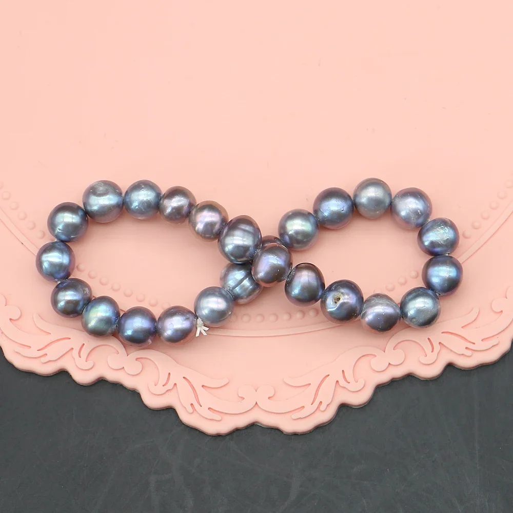 

Natural Baroque Gorgeous Light Blue Gradient Round Beads 8-9mm Mixed-color Pearl Bracelet Clothing and Jewelry Accessories 20cm