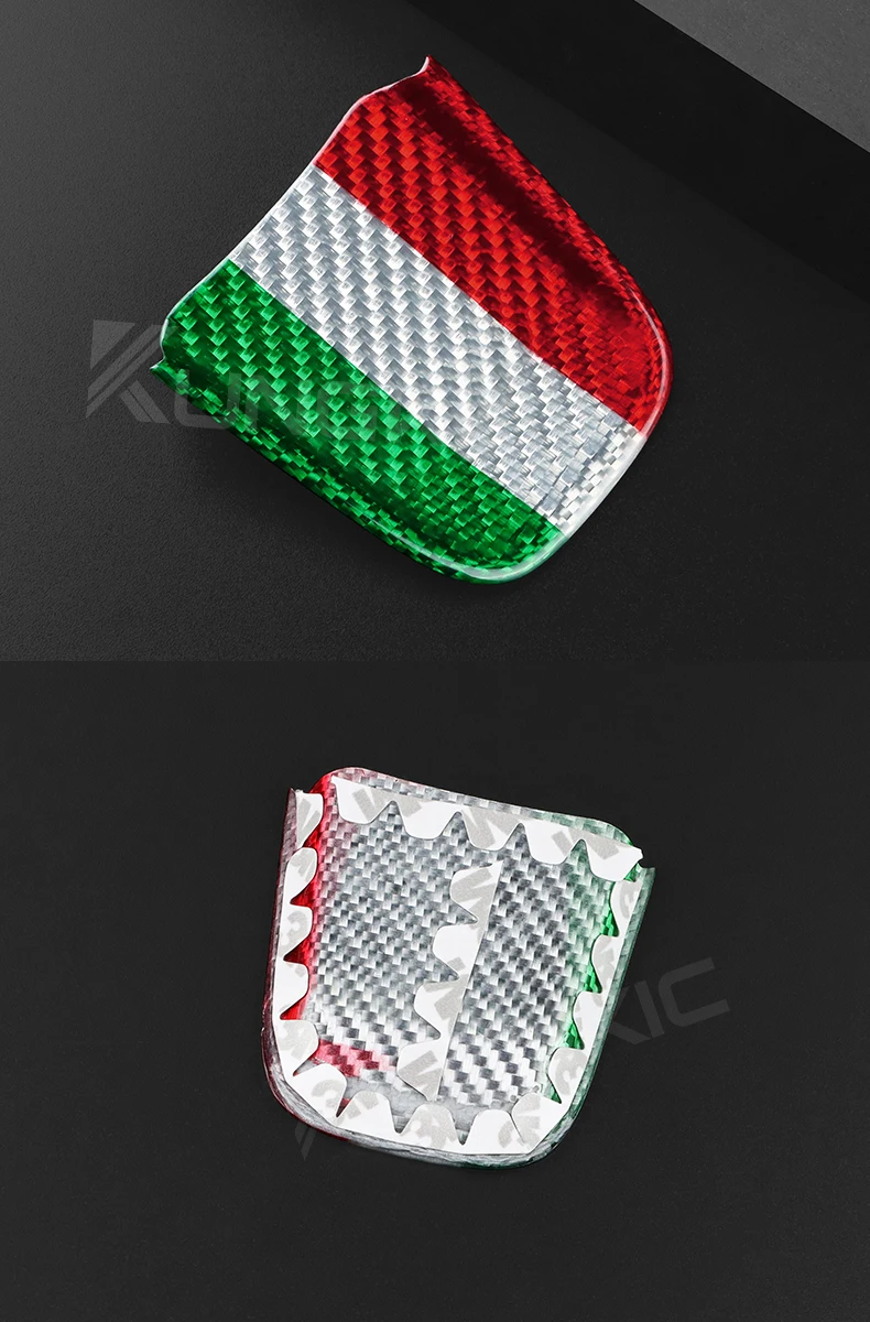 Echter Hartkohlefaser-Aufkleber für Abarth 595 Fiat 500 2020 2021 2022 2023 2024 Auto Tricolor Carbon-Verkleidung Innenraum-Zubehör – Detail 9