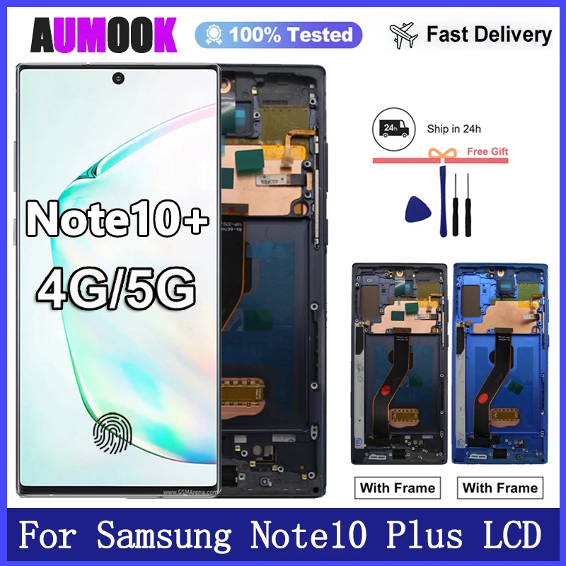 AMOLED Display Für Samsung Note 10 Plus N975F Lcd Display Touch Screen Für Samsung Note 10 + Display Unterstützung S Stift fingerabdrücke
