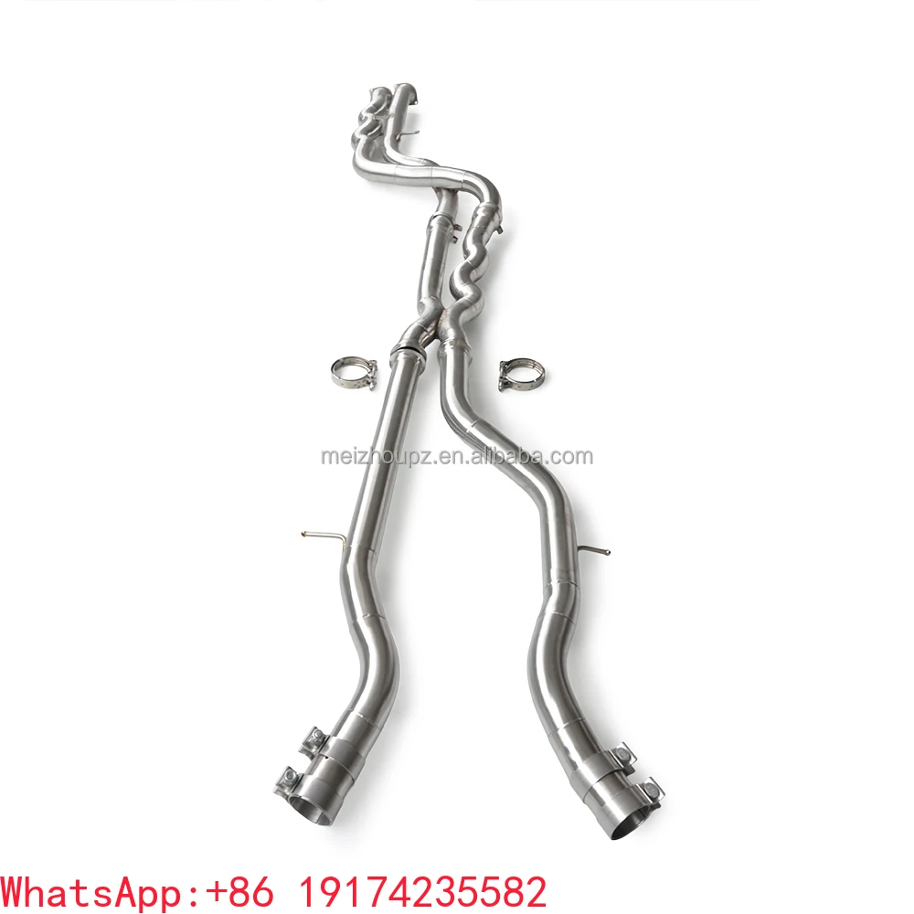 

For bmw M3 M4 F80 F82 F83 S55 3.0T 2014-2019 With Resonator Stainless Steel Car Exhaust System Equal Length Middle Pipe