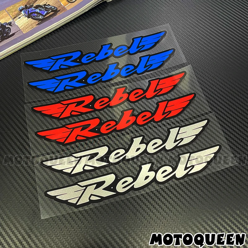 For Honda Rebel 125 300 500 1100 CMX CMX500 CMX1100 Motorcycle Fuel Tank Pad Side Emblem Logo Decor Reflective Decals Stickers