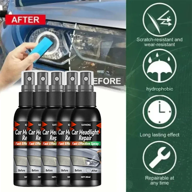 30ml Car Headlight Restoration Polishing Kits Headlamp Scratch Remover Repair Cleaning Paste