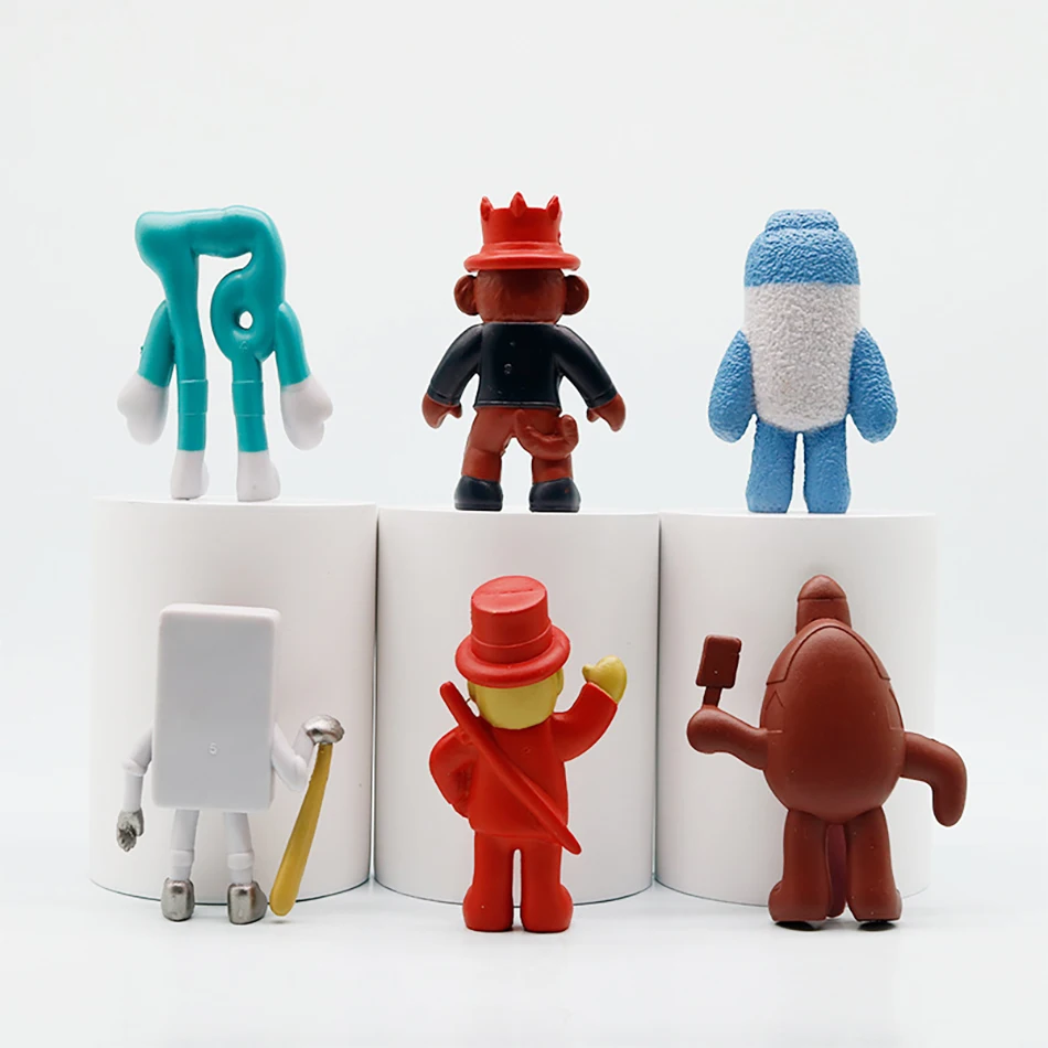 6 szt./zestaw Figurka Anime Steal A Brainrot Blue nr 67, uroczy model kolekcjonerski, dekoracja na biurko, zabawka, prezent urodzinowy dla dzieci