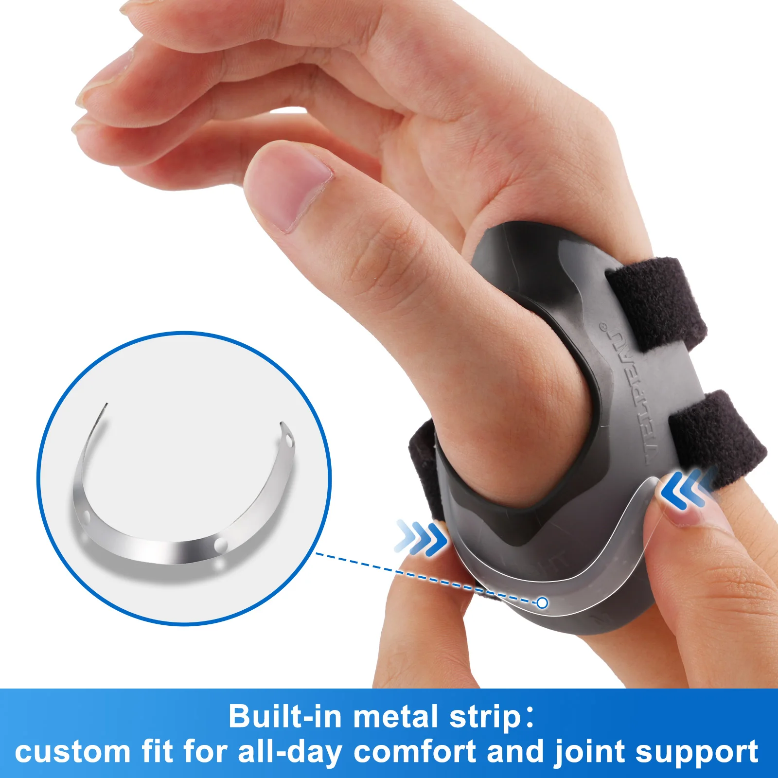 VELPEAU Thumb Splint CMC Joint Orthosis for Arthritis, Osteoarthritis and Pain Relief Thumb Brace Durable and Skin-friendly