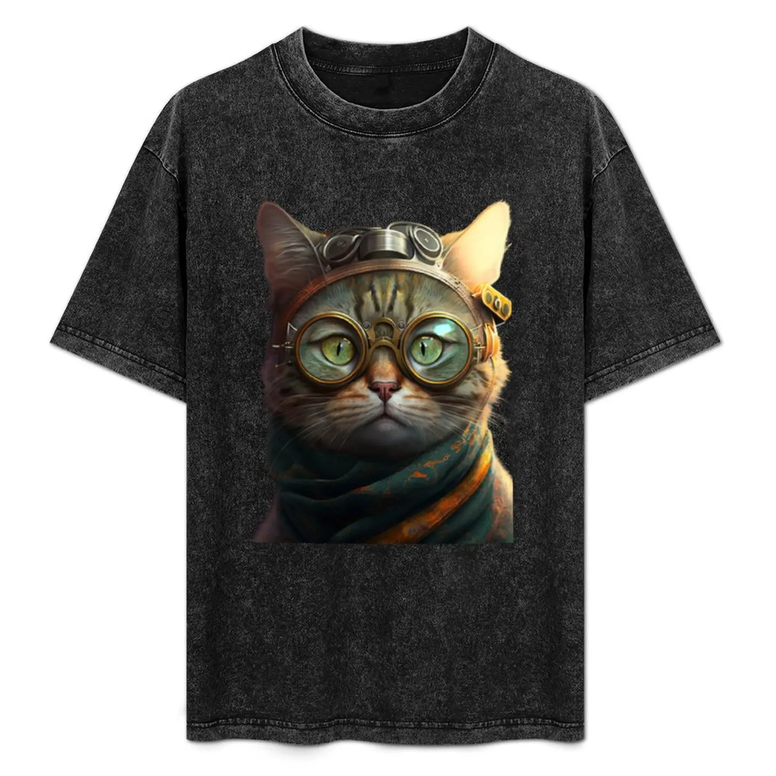 

A cat with glasses T-Shirt baggy shirts customs design your own oversized graphic tee shirts men