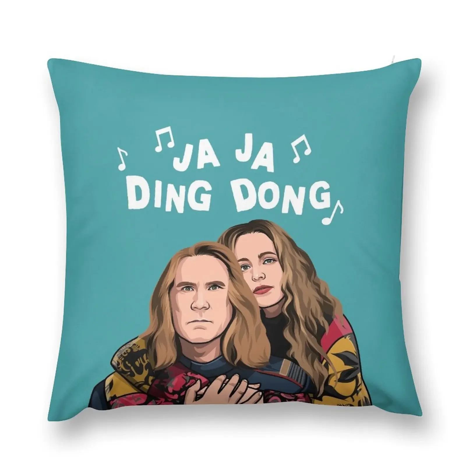 Eurovision Ja Ja Ding Dong Song Fire Saga Merch Netflix Throw Pillow Pillow Cover Plaid Sofa pillow