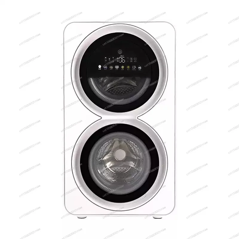 Dual-tank Mini Duplex Washing Machine, Automatic Washing & Drying All-in-One for Underwear and Socks