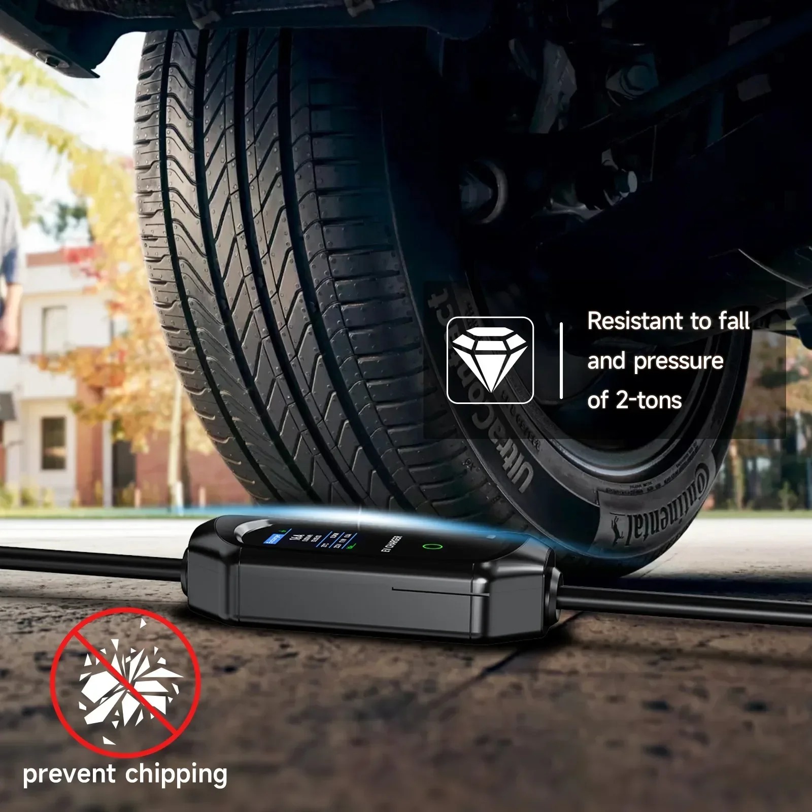 3.5KW Type2 IEC62196-2 Portable EV Charger 16A Type1 SAE J1772 EVSE Fast Charging Cable GB/T Wallbox WiFi APP Bluetooth Control