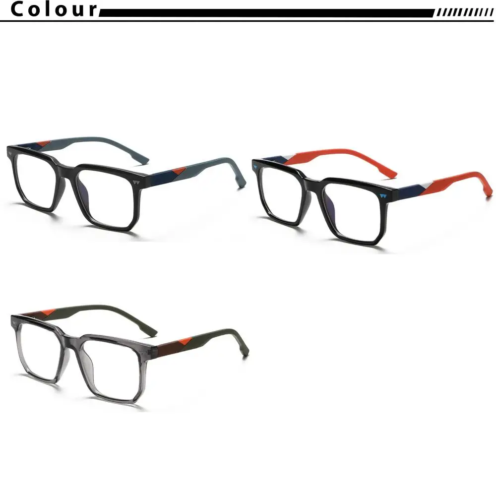 CATERSIDE Herren Anti-Blaulicht-Brille, Tr-90, quadratisch, großer Rahmen, flache Lichtbrille für Damen, Computer-Lese-Schutzbrille – Detail 2