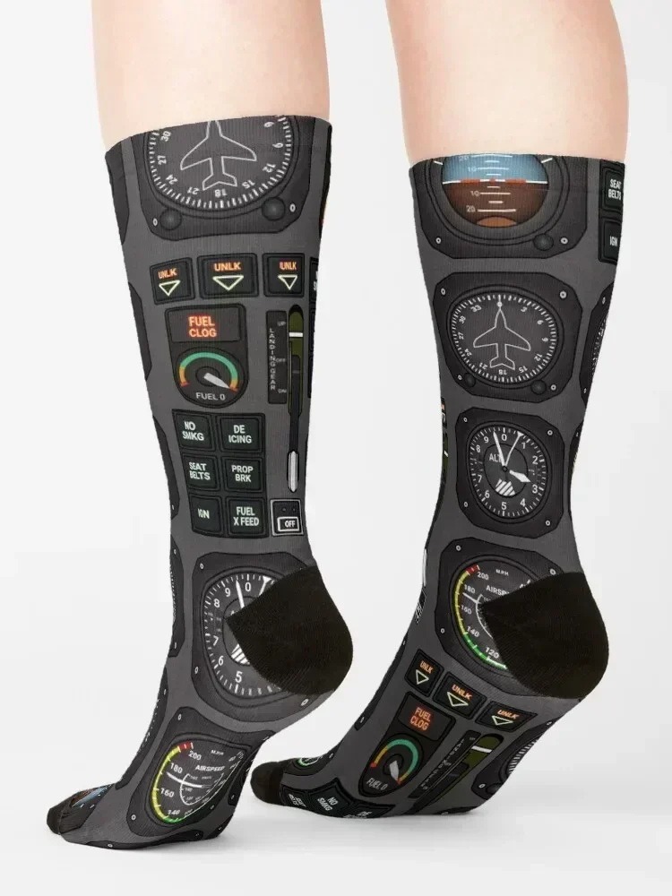 Pilot Flight Instruments Socks Rugby designer anime shoes Socks Girl Men's