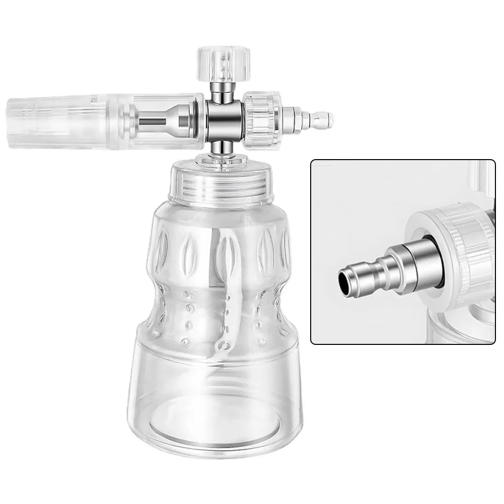 For Boat Cleaning Transparent Foam Can Power Washer Accessory 2-stage Nozzle Foam Injection Knob Enhanced Foam Generation