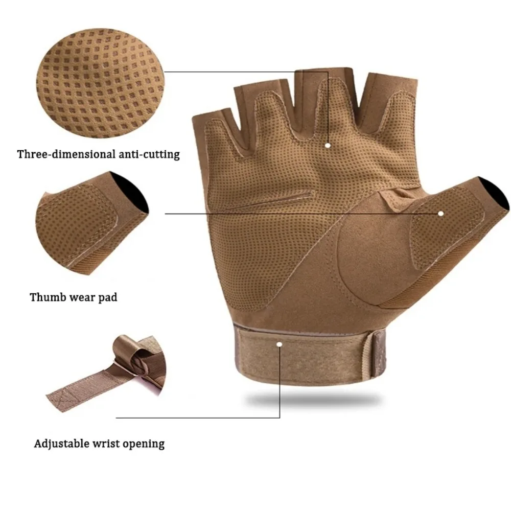 Guantes tácticos para exteriores, guantes de equitación, tiro de dedo completo, combate, antideslizantes, deportes, locomotora, fanáticos militares