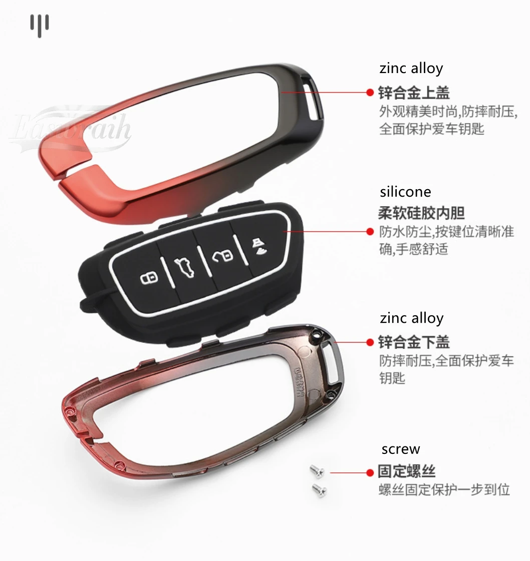 Car Zinc Key Case Holder Cover Housing For Great Wall Haval H6 2024 H9 2024 H2 M6 Cool Dog Plus Owl Dragon MAX H6 H7 H4 Styling view 4