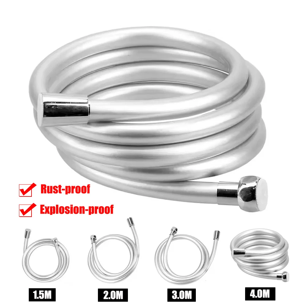 

PVC Handheld Shower Head Hose Universal Flexible Anti Winding Explosion-proof Water Tube Bathroom Faucet Hose Extension Pipe