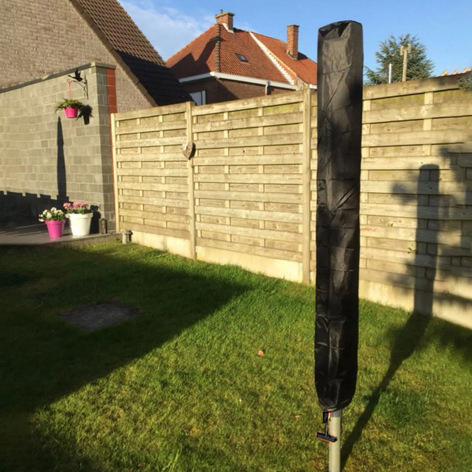 

【】Umbrella Rainproof Waterproof Outdoor Foldable Protective For Rotary Patio Garden Umbrella Zipper Black Drying Rack