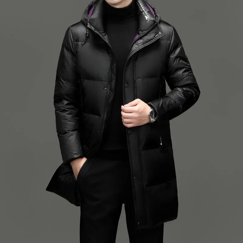 Designer Clothes Men Luxury Men's Winter Down Jacket Duck Male Padding Padded Hooded Cold Long Warm Man Coat