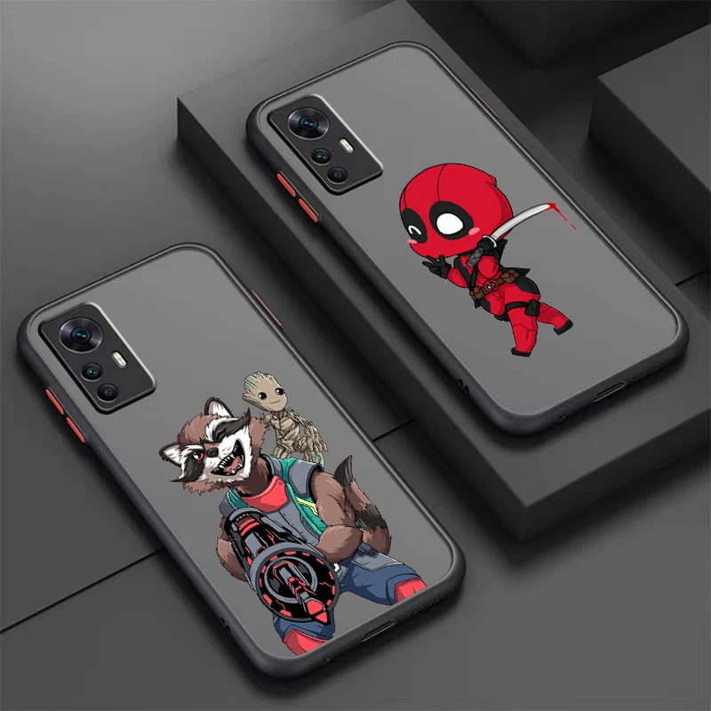 SpiderMan Deadpool Heroic Anime Frosted Translucent For Xiaomi Mi 13 12 12T 11T 11 11i 10T 10 9T Pro Lite Ultra 5G Cover