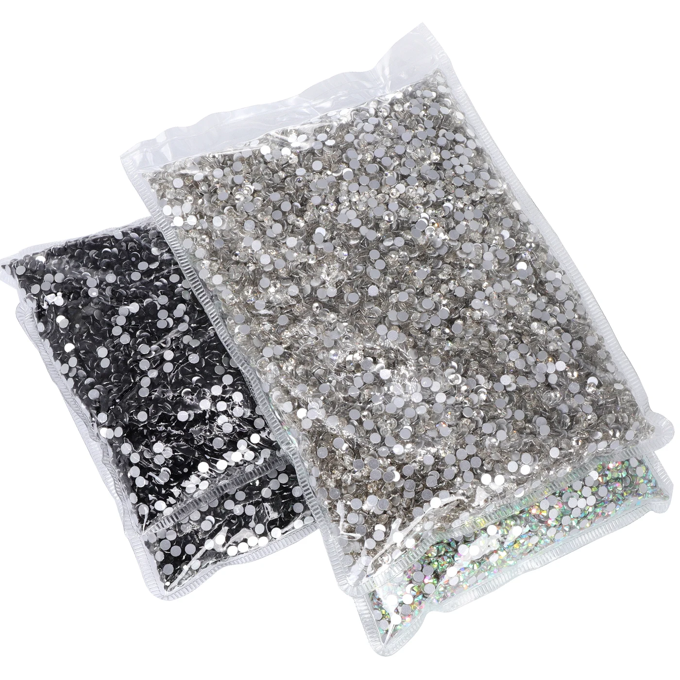 SS3-SS60 حزمة السائبة بالجملة أعلى جودة الزجاج الكريستال AB الزجاج ستراس لتقوم بها بنفسك الفن مسمار أحجار الراين غير الإصلاح