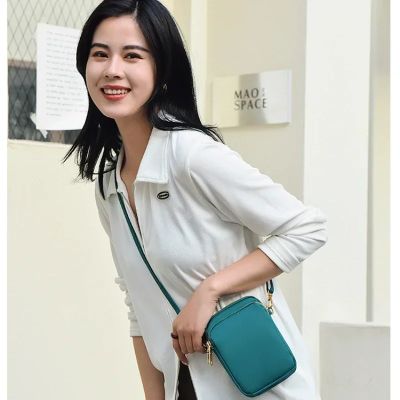 Fashion Women Crossbody Zipper Mobile Phone Shoulder Bag Lady Female Multifunction Handbag Wrist Purse New 2023 Sports Wallet