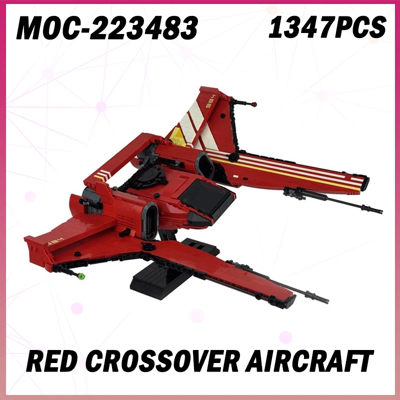 

1347PCS MOC-223483 Technology Space Red Crossover Aircraft Building Block Model Brick High Compatibility Set Diy Creative Gifts