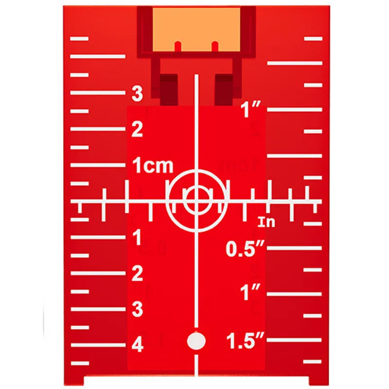 Laser Level Target Board Red/Green Line Beam Distance Plate Inch/cm Leveling Board Tool Hanging On Wall & Floor