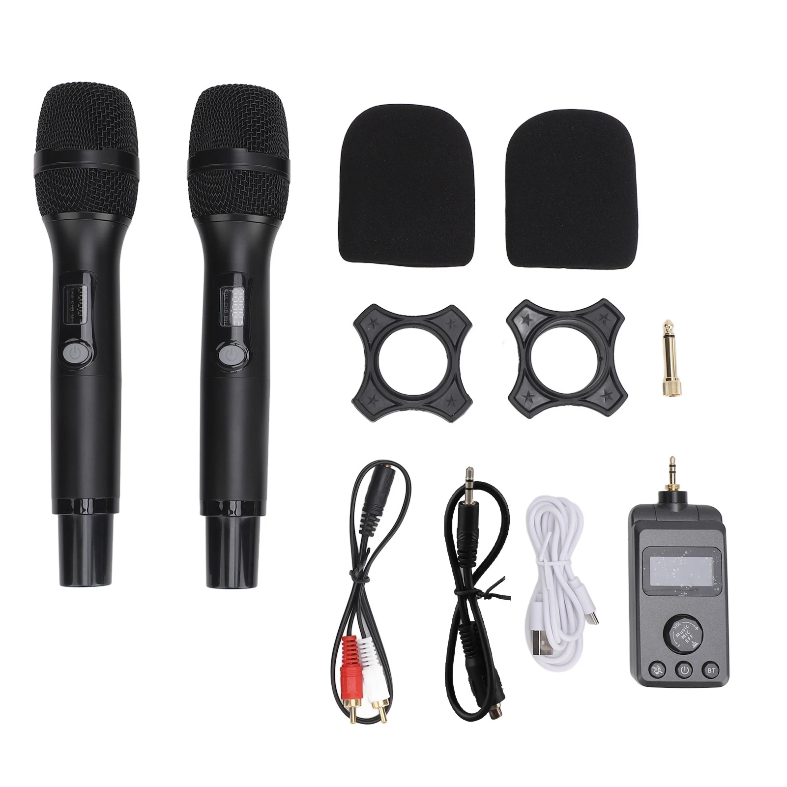 

Dual Wireless Microphone UHF Long Range Handheld Cordless Microphone Anti Howling Professional Mixing Technology for KTV