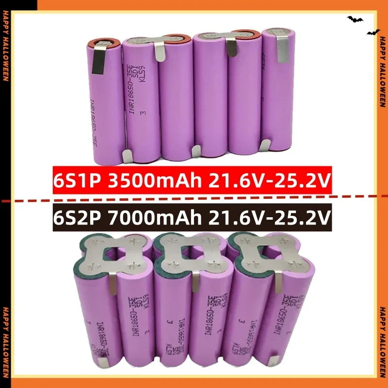 2S 3S 4S 5S 6S 18650 35E 3500mAh 7000mAh 7.4V 12.6V 14.8V 18V 25.2V 29.6V for Screwdriver Batteries Weld 18650 Battery Pack