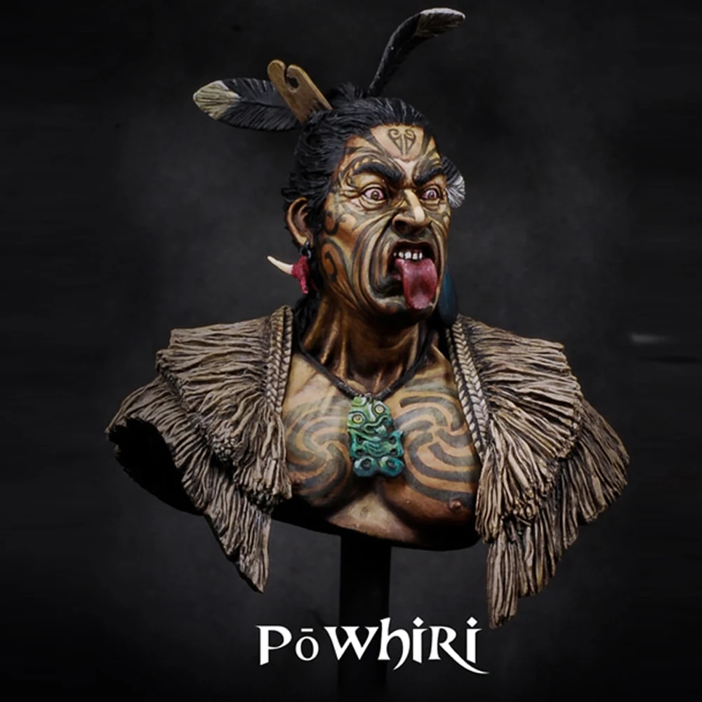 

Фигурка воина маори в масштабе 1/9, бюст из смолы, GK, историческая тематика, несобранный и неокрашенный набор.