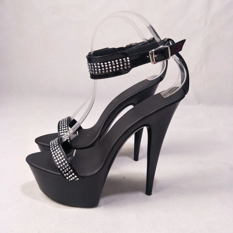 

LAIJIANJINXIA New 15CM/6inches PU Upper Model Sexy Exotic High Heel Platform Party Women Sandals Pole Dance Shoes K089