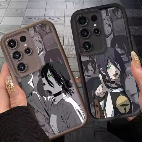 Anime Chainsaw Man Cute Reze Phone Case For Samsung Galaxy S24 S23 S25 Ultra S22 S21 Plus FE A36 A56 A26 A16 A06 A25 A35 A55 5G