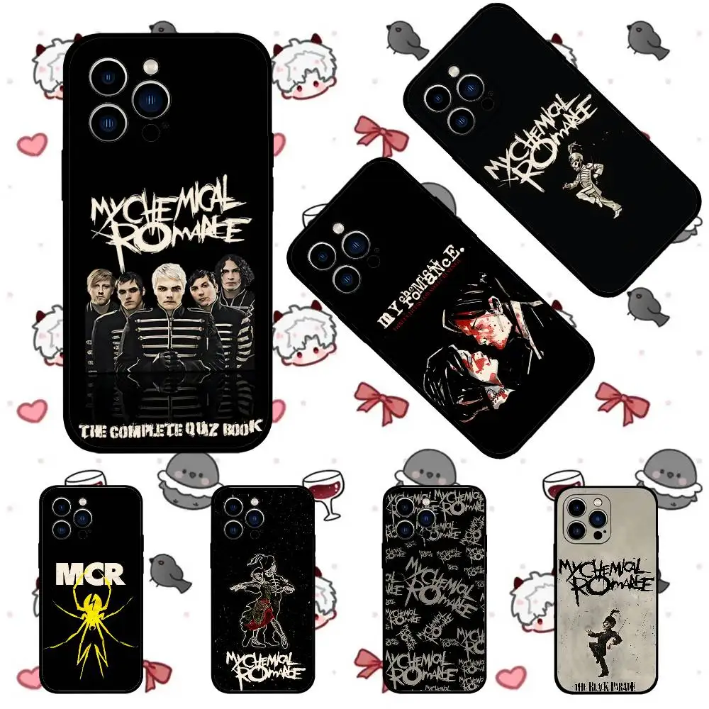 A-My-Chemical-Romance MCR-S Handyhülle für iPhone 17 16 15 14 13 12 11 X XR XS Plus Pro Max Mini Weiche Schwarze Schutzhülle