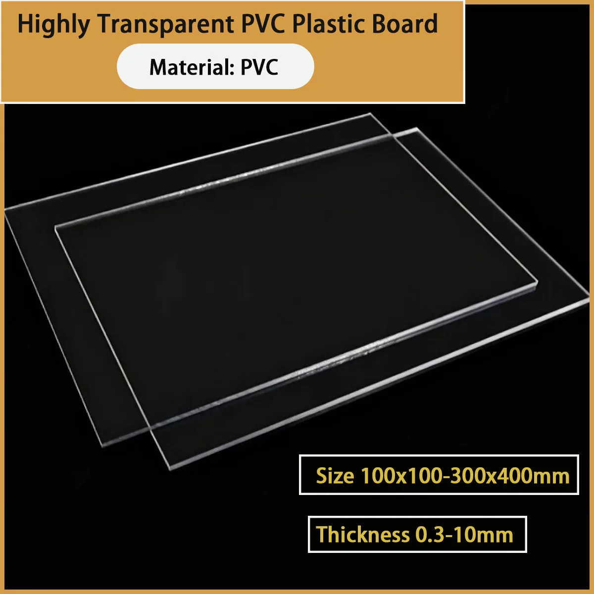 0.3-10mm thick high transparent PVC plastic board for decoration, partition, protection, etc