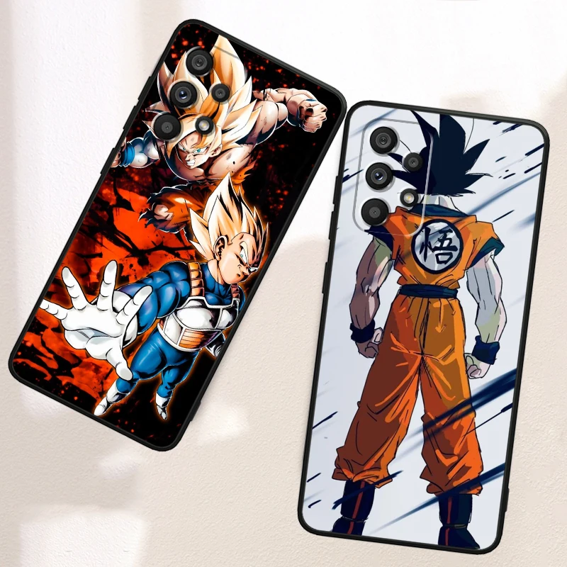 Luxury D-Dragon Ball Goku For Samsung A53 A52 A33 A32 A51 A71 A21S A13 A73 A55 A22 A23 A35 A72 A54 A12 5G Black TPU Phone Case