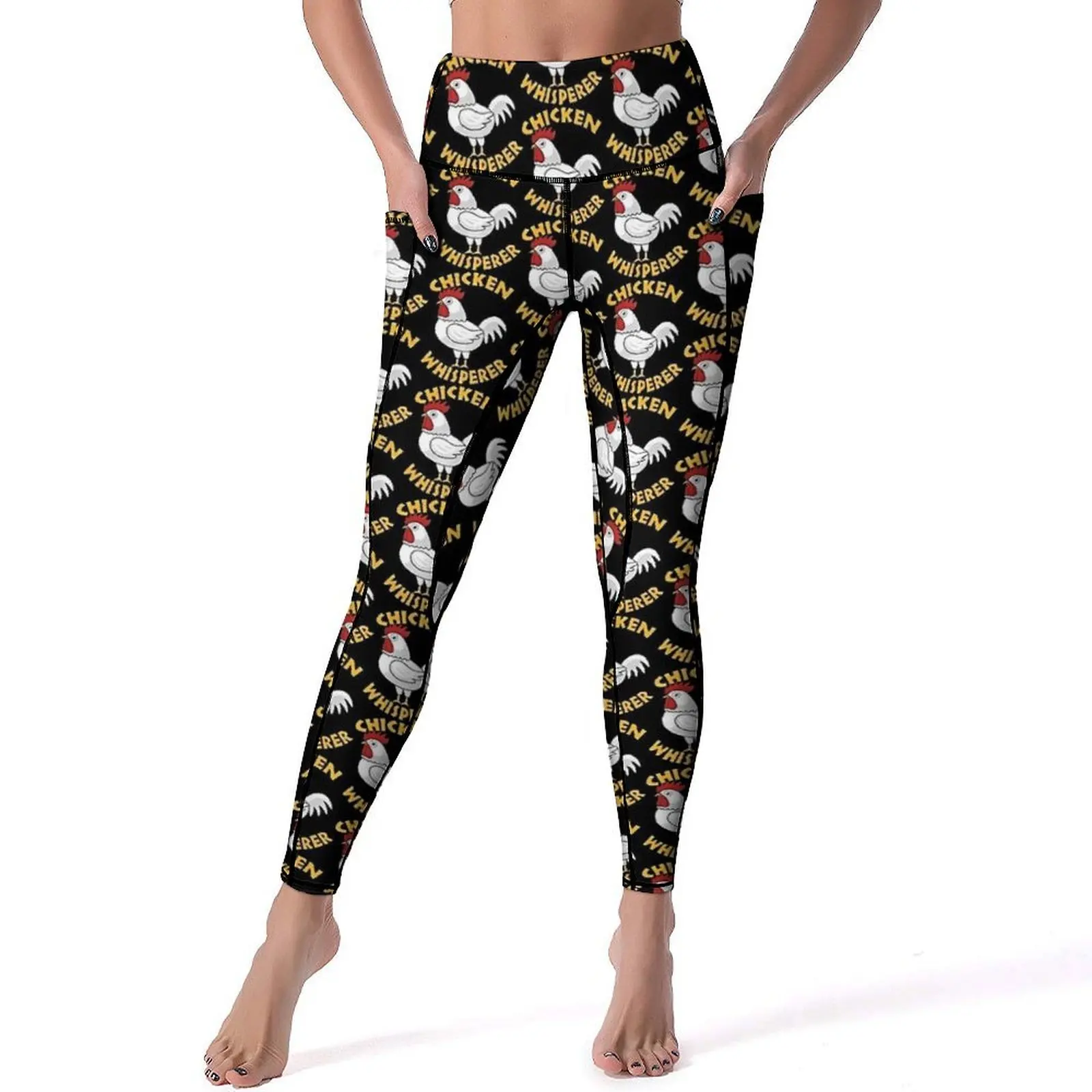 Cute Chickens Leggings Animal Print Workout Yoga Pants Push Up Funny Leggins Stretch Graphic Sport Legging XL XXL