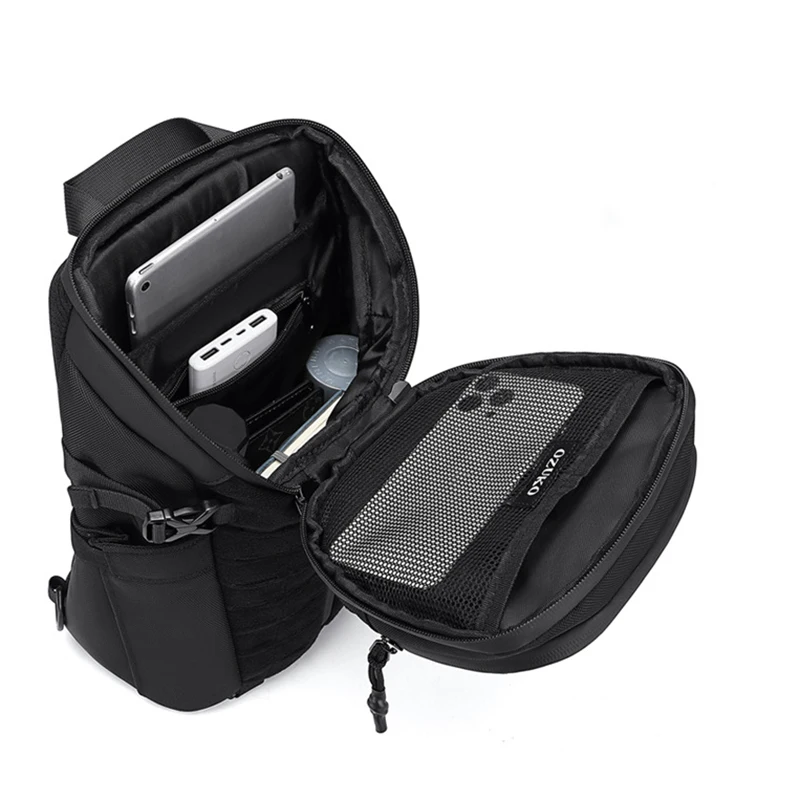 Ozuko Chest Bag Cross Bag Men Waterproof USB Man Crossbody Bag Anti-Theft Short Travel Messenger Sling Fashion Designer