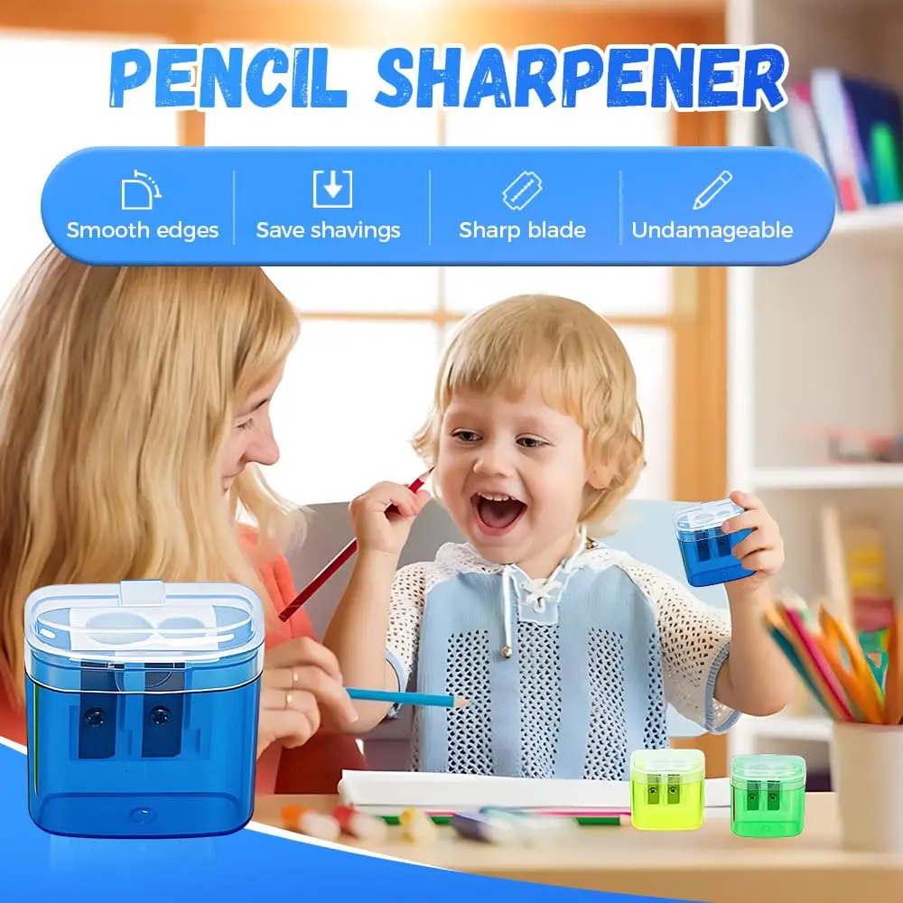 Handheld Pencil Sharpener Plastic Lid Pencil Sharpener Compact Pencil Sharpener Vibrant For Students Home Backpack