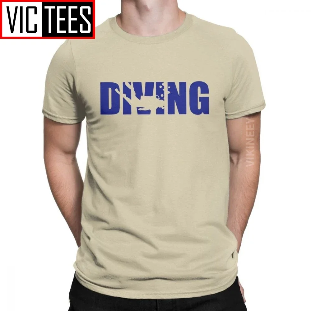 Men T-Shirt Diving Casual Pure Cotton Scuba Dive Diver Sea Snorkeling Sports T Shirt O Neck Camisas Hombre