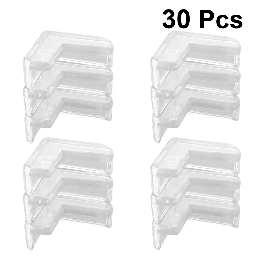30 قطعة ركن أمان شفاف واقي زوايا آمن للأطفال مضاد للتصادمات لسطح المكتب لطاولة الشاي
