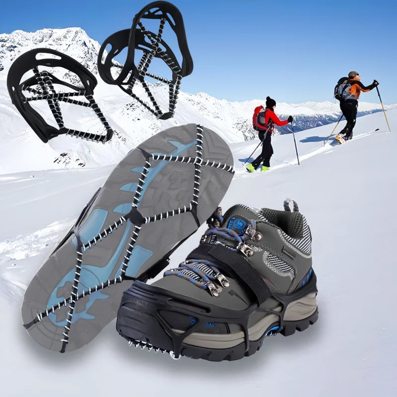 1 Pair Winter Snow Boot Shoes Covers Ice Gripper Camping Outdoor Sports Shoe  Covers For Walking Jogging Hiking On Snow