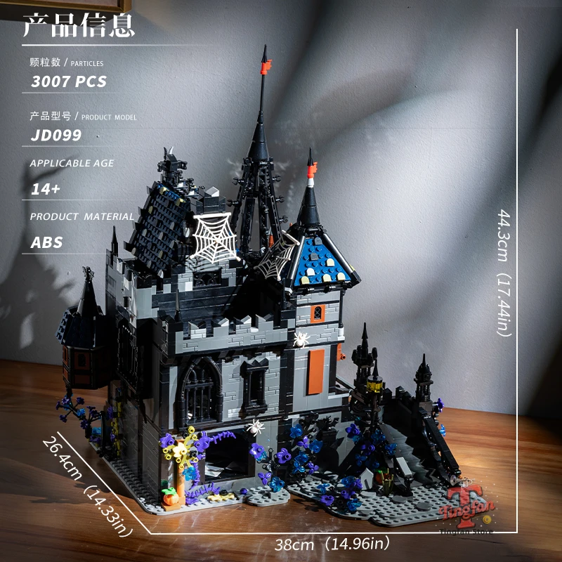 3007PCS Creative Expert Dracula Castle Building Blocks Street View Architecture MOC Modular Model Kit DIY Puzzy Toy Gift for Kid