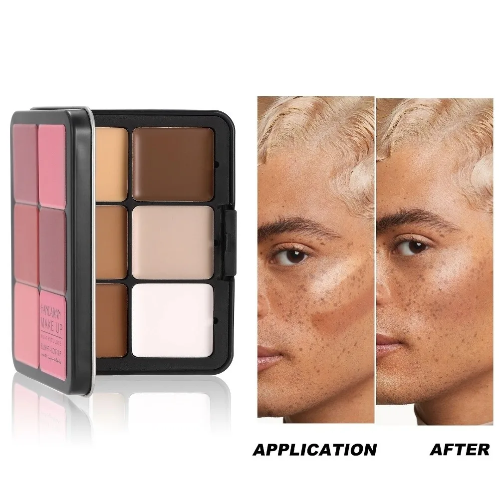 12-color Blusher Concealer Palette Multi-purpose Matte Finish Makeup Palette Contour Shadow Long-lasting Contour Cream Palette