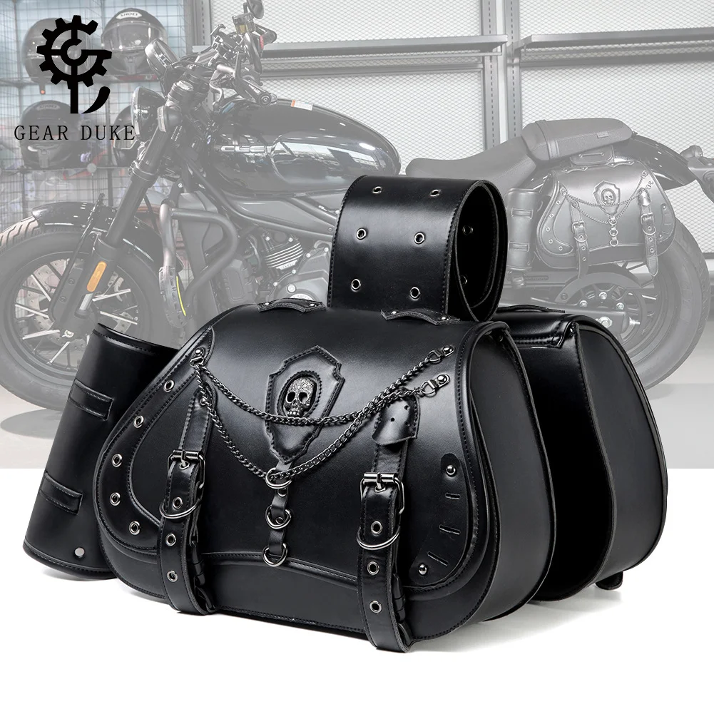

Medieval retro Harley motorcycle accessories modified side luggage, cruise equipment, side bag, knight hanging bag