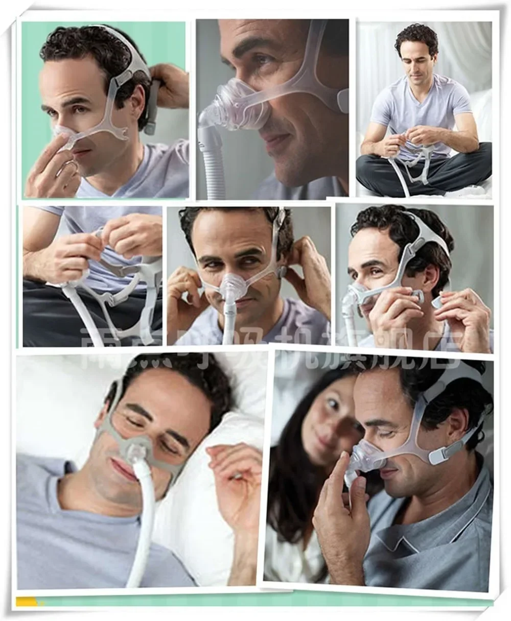 

CPAP Nasal Mask for Philips Wisp with Fabric Frame for Home Sleep Apnea and Snoring Including 3 Cushions Size S,M,L