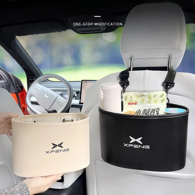 For Xpeng G6 + G3i P7 IP5G3 G9 Car Inner Storage Bag Decoration Modified Supplies Car Trash Can Artifact Car Accessories Tools