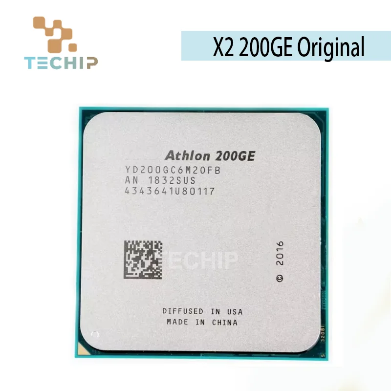 Procesador de CPU Athlon 200GE X2 200GE 3,2 GHz de doble núcleo y cuatro hilos YD200GC6M2OFB Socket AM4
