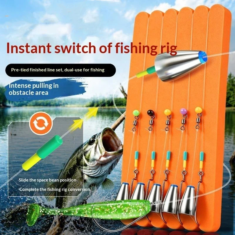 5Pcs Pre Tied Fishing Rigs Quick Switch Anti Snag Feature Waterproof Corrosion Resistant Fishing Tackle for Saltwater Offshore