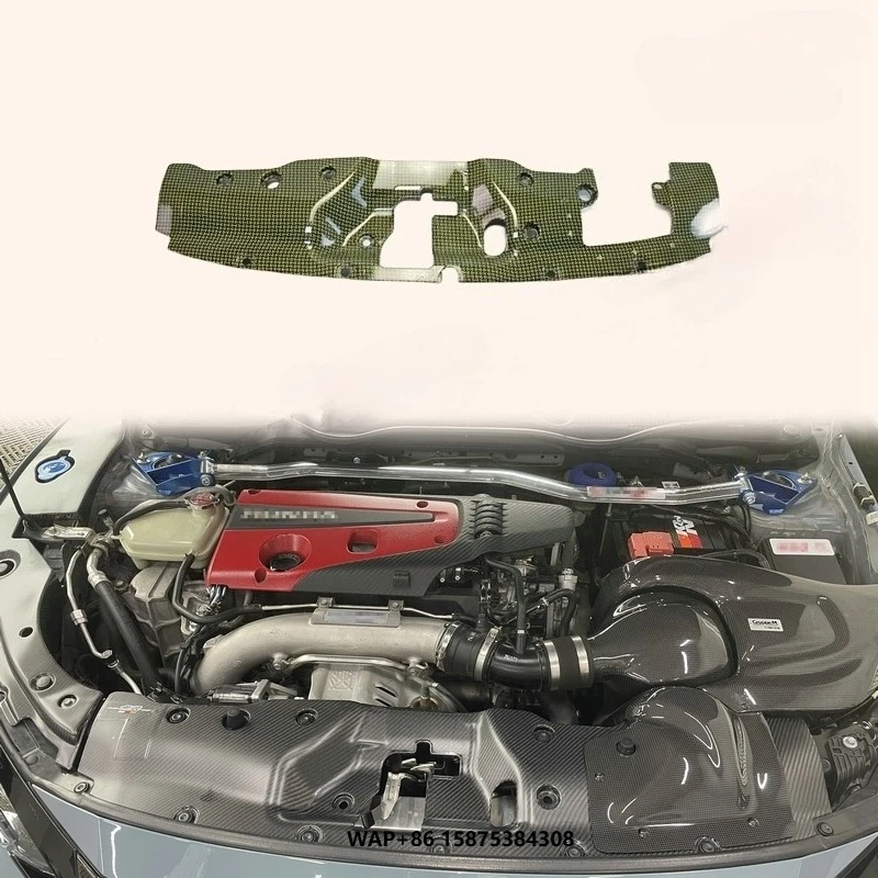 

For YELLOW KEVLAR 17 Onwards Civic Type R FK8 Front Cooling Panel High Quality Modification and Personalization