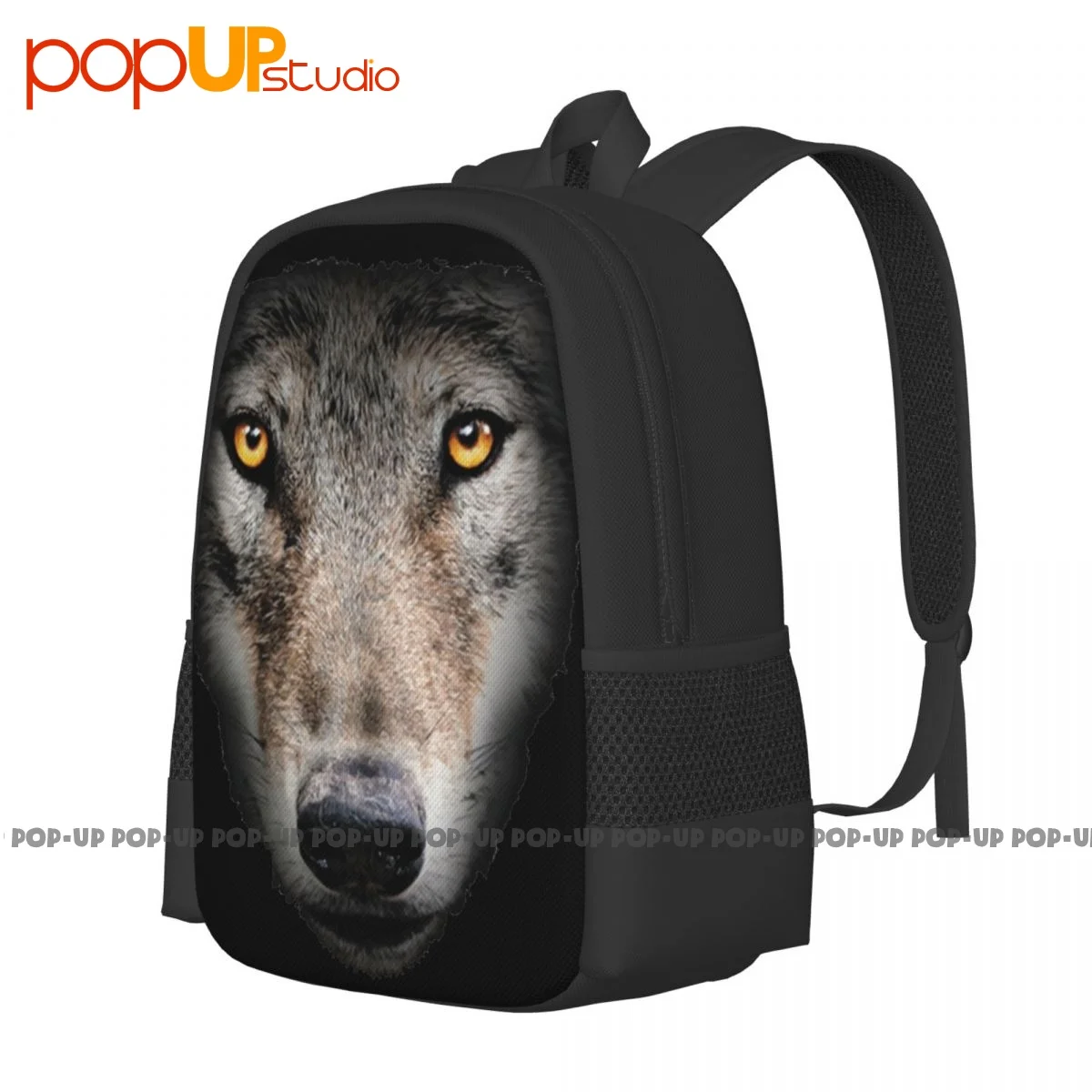 Moon Animal Howling Dog Big Wolf Face Backpack Large Capacity Newest Foldable Gymnast Bag Riding Backpack