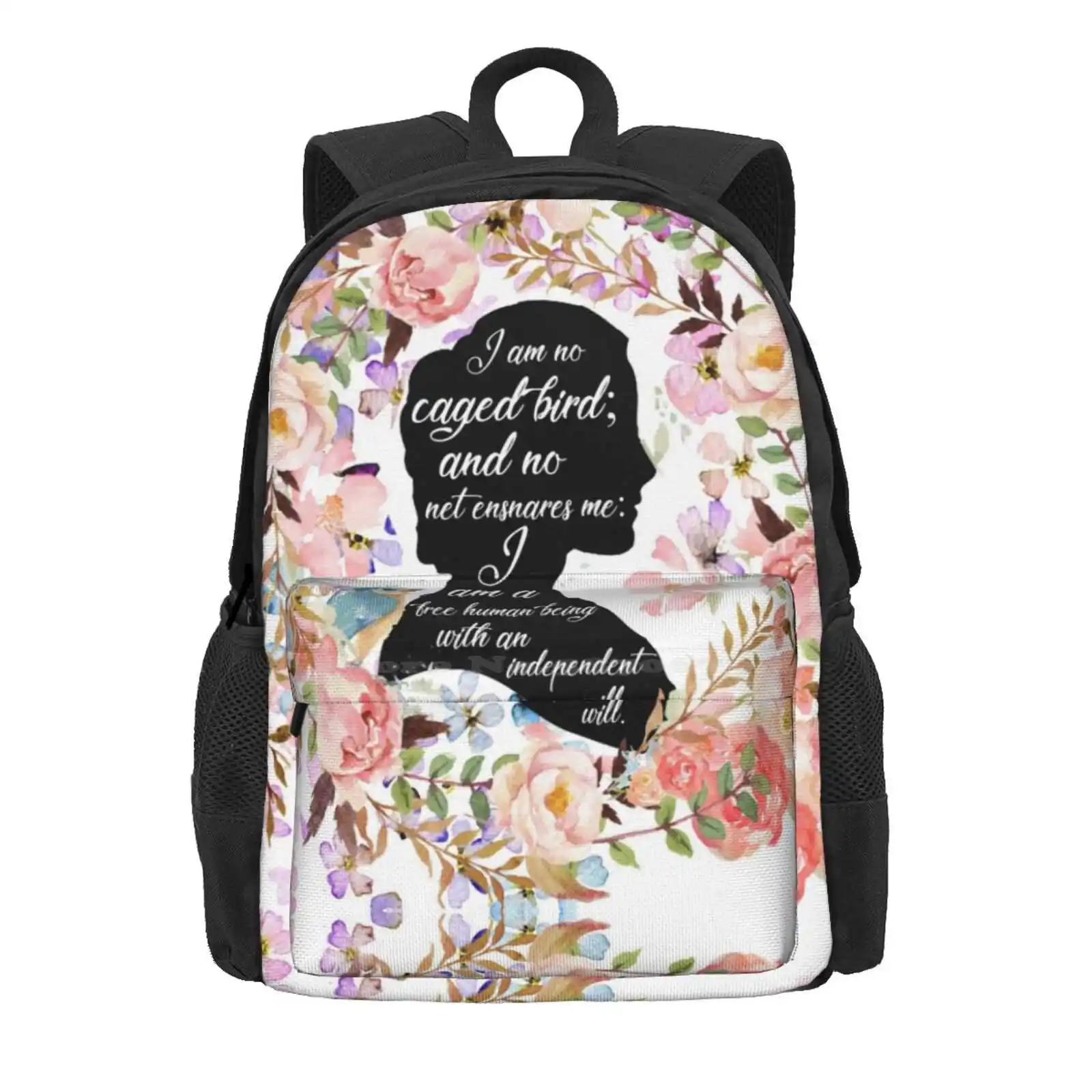 Jane Eyre Quote Hot Sale Schoolbag Backpack Fashion Bags Charlotte Bronte Reading Classics Jane Eyre Quote Bookstagram